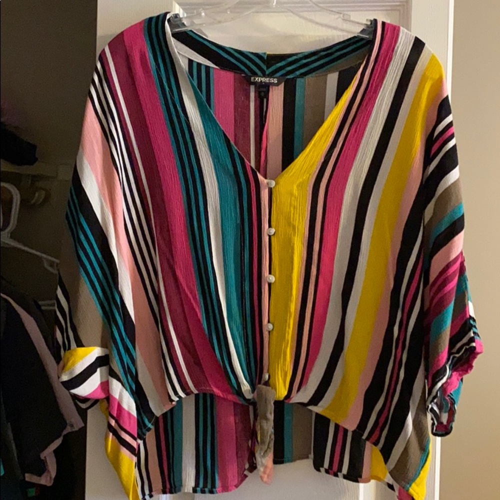 Striped crop shirt